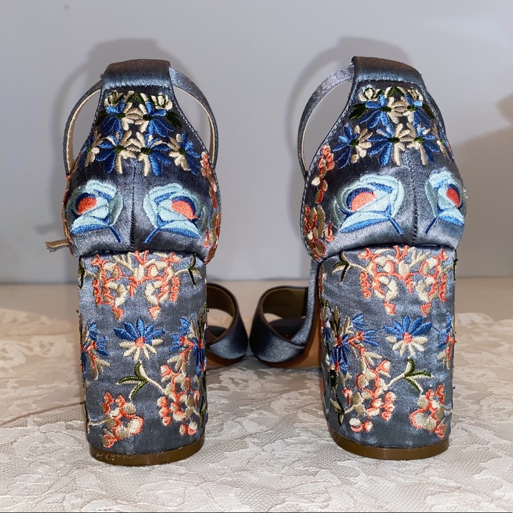 Floral stitched Steve Madden heels